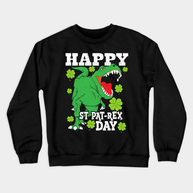 Happy St Patricks Day Dinosaur T-Rex Dino Crewneck Sweatshirt by LEGO